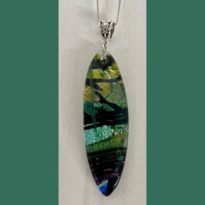 Green Multi-Shades Surfboard Pendant