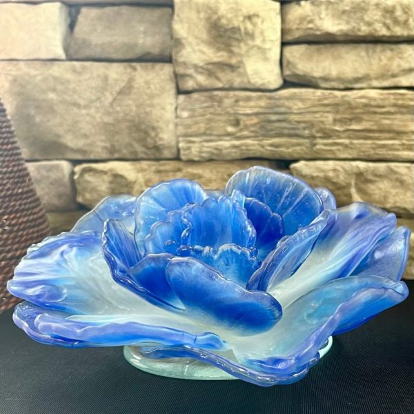 Royal Blue Glass Flower