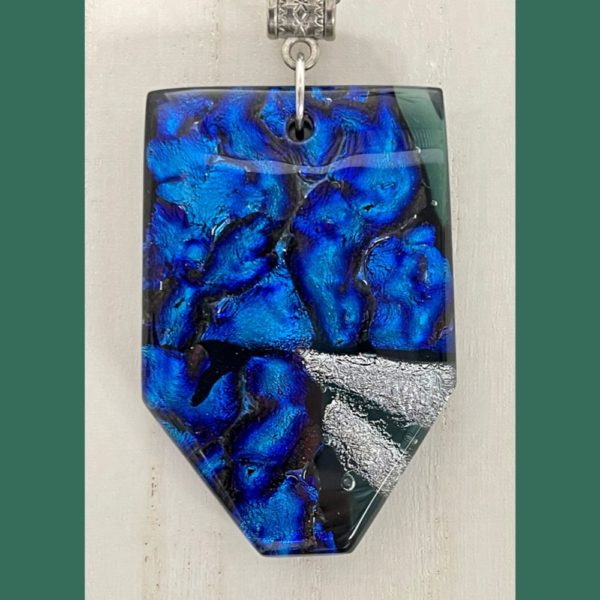 Blue with Silver Highlight Pendant