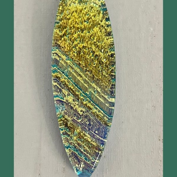 Sparkly Gold Small Surfboard Pendant