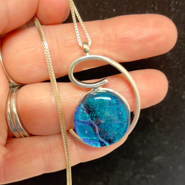 2 tone blue pendant