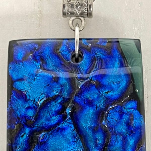 Blue with Silver Highlight Pendant