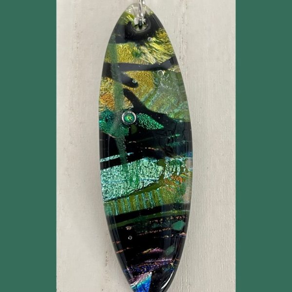 Green Multi-Shades Surfboard Pendant