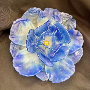 Royal Blue Glass Flower