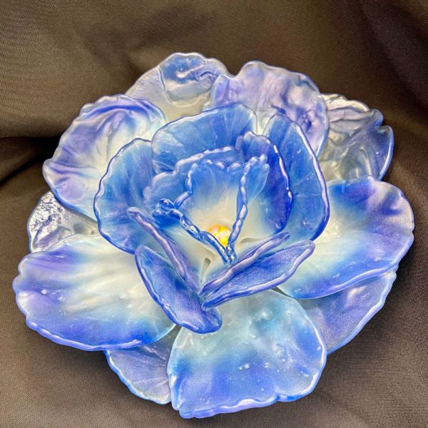 Royal Blue Glass Flower