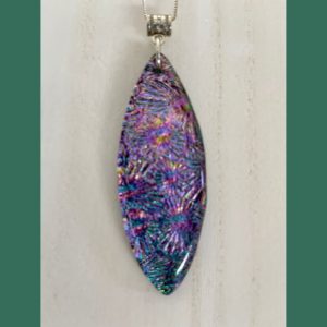 Rainbow Firework surfboard pendant